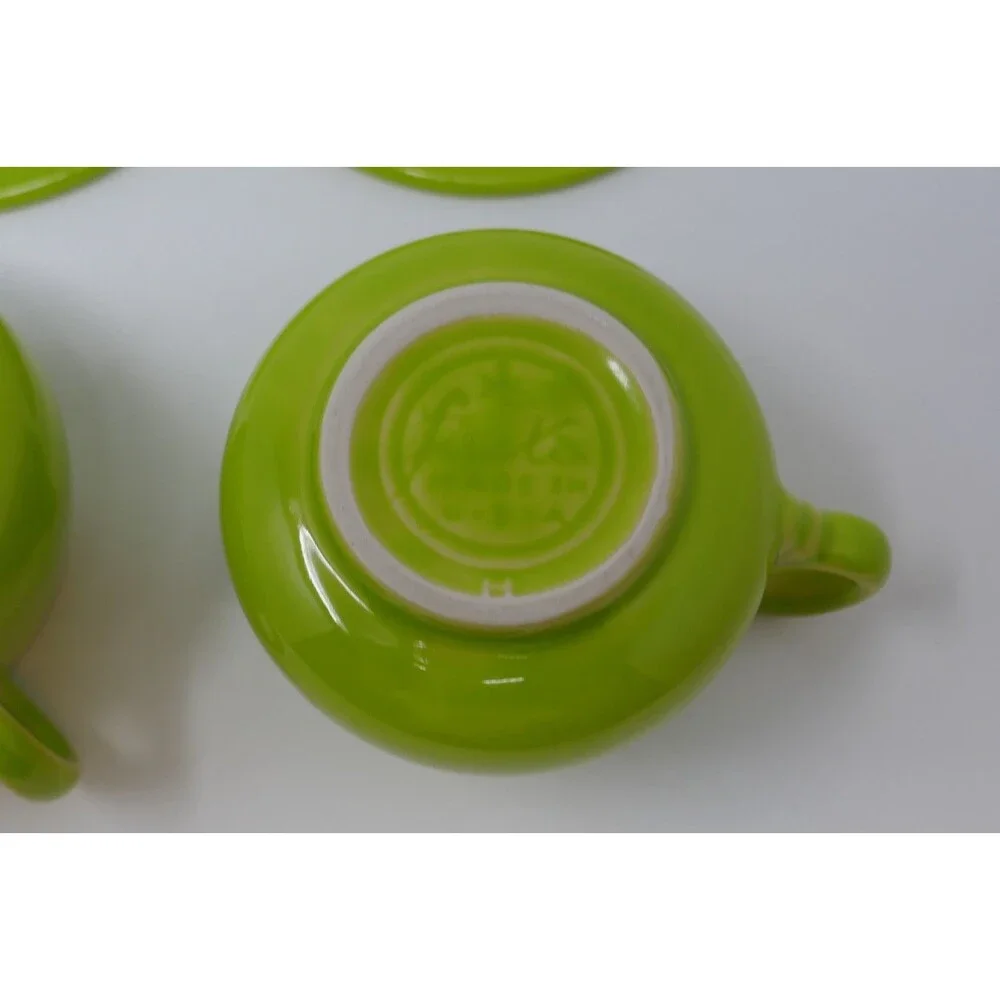 Fiesta Lemongrass 3 Piece Open Sugar Bowl & Creamer Tray Set USA